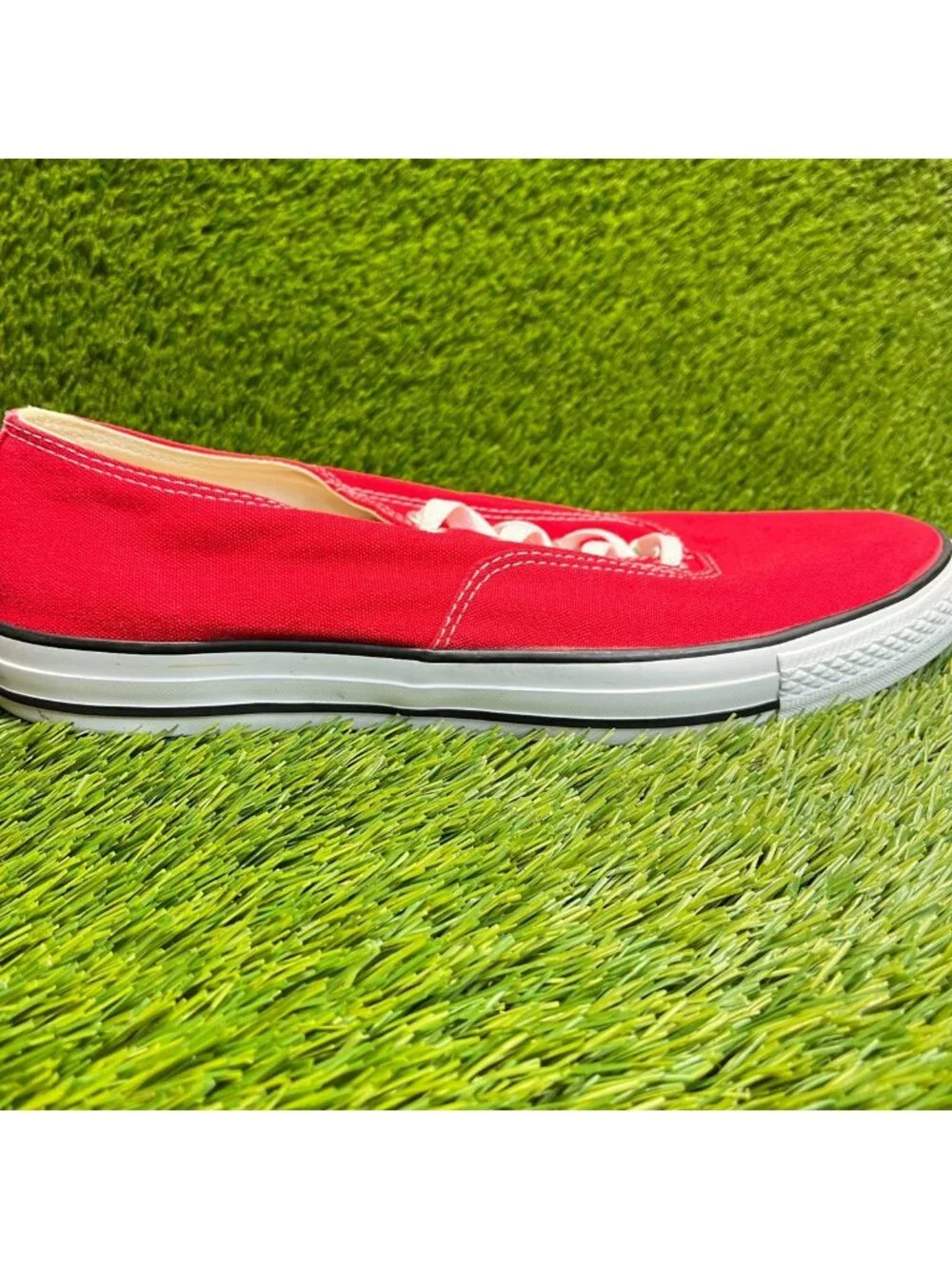 Converse Chuck Taylor All Star Clean OX Mens Size 12 Red Athletic Shoes Sneakers - Picture 1 of 10